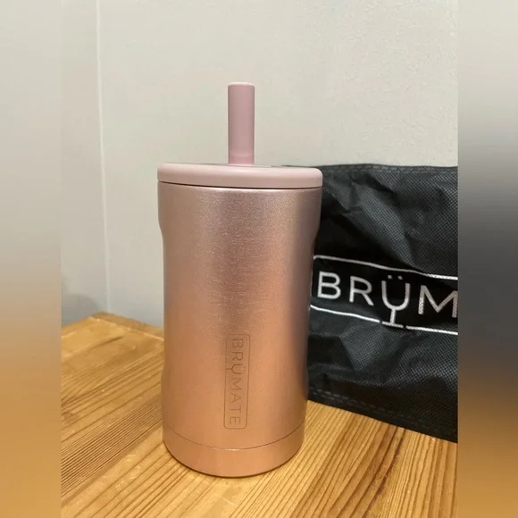 BrüMate Rare HTF Rose Gold Slim Straw Tumbler limited edition - Picture 1 of 3